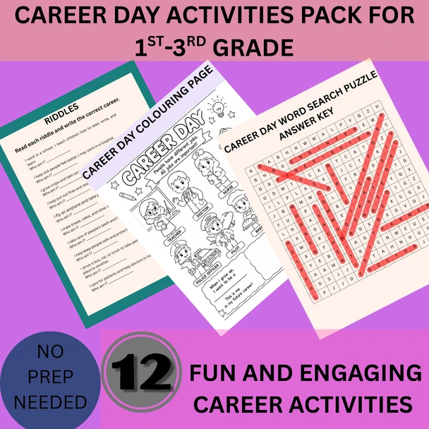 10638 : CAREER DAY ACTIVITIES PACK FOR 1-3 GRADE