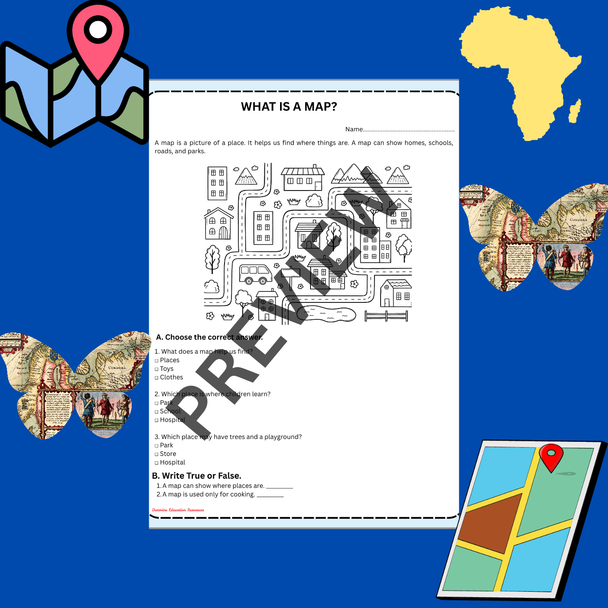 10638 : Map And Map Symbols For K-2 Grade