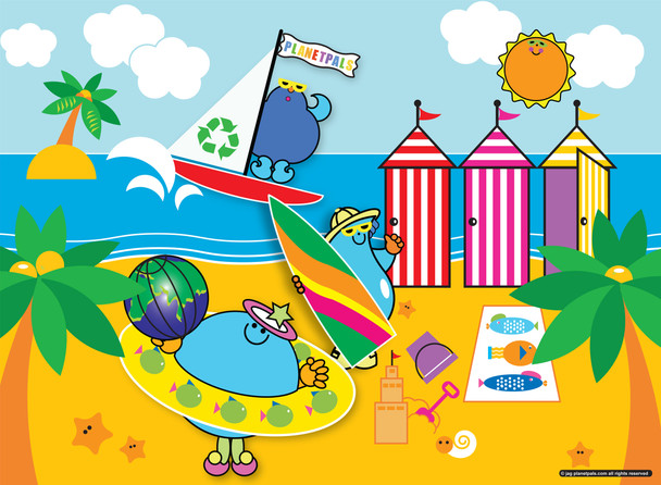 Planetpals Day At The Beach Puzzle 