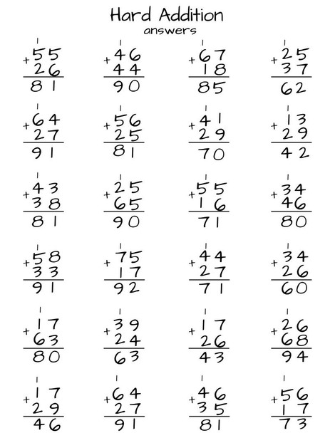 Addition Worksheets