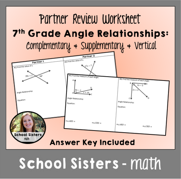 Angle Relationships Pair Share Activity