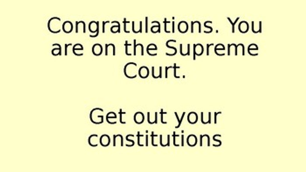 Supreme Court Roleplaying Scenarios (Bill of Rights Supreme Court cases)