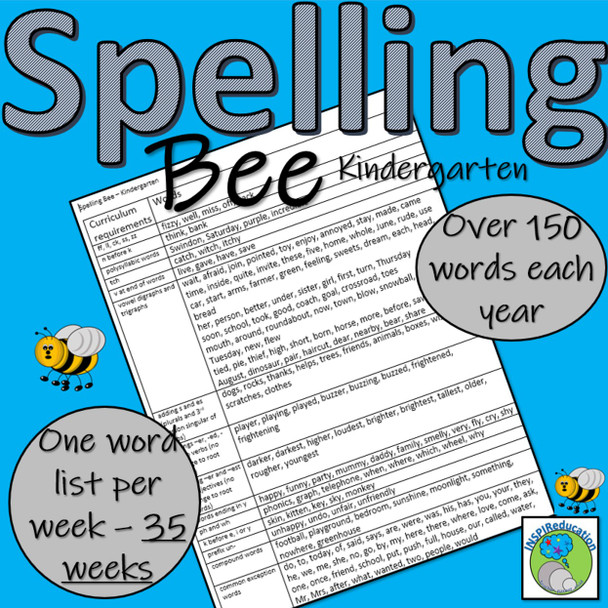 Kindergarten Spelling Bee - All You Need!