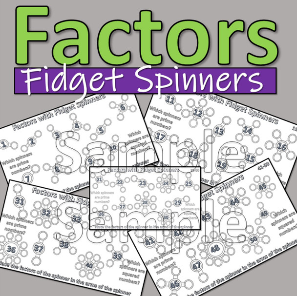 Fidget Spinner Factors 1- 50 - Learn Factors of Numbers in different way!