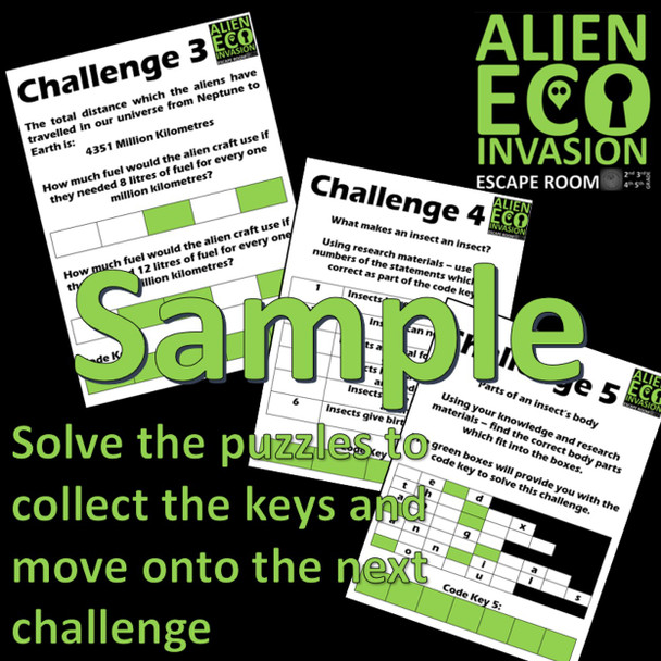 Alien Eco Invasion - Escape Room (Science and Math)