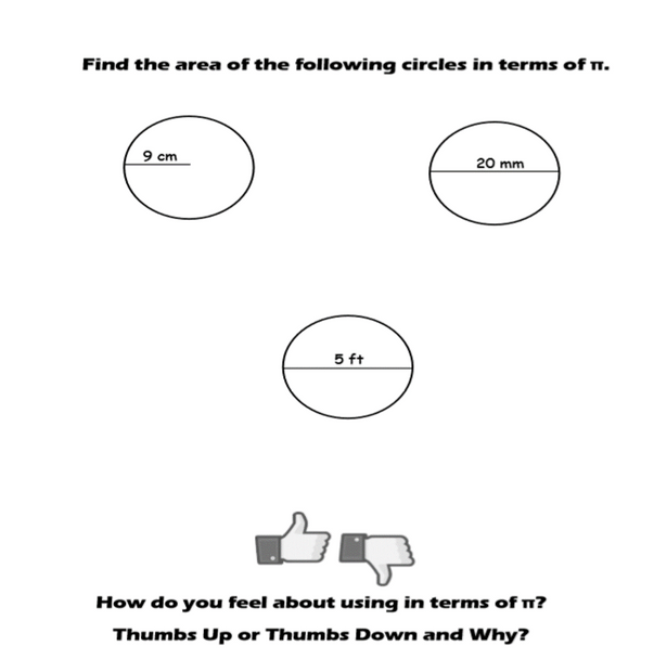 Area of Circle - Notes & Guided Practice