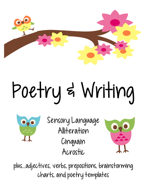 Poetry & Writing activities with parts of speech