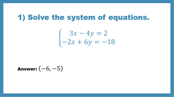 Systems of Equations Paper Toss Game