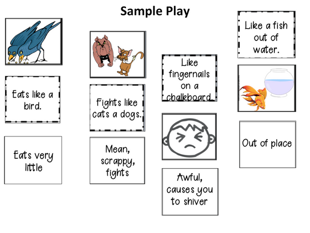 Figurative Language Bundle: Hyperboles, Idioms, Metaphors, Puns, and Similes