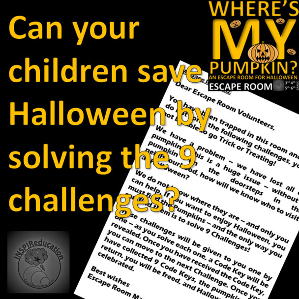 Halloween - Escape Room: Problem Solving, Math, Language, Science