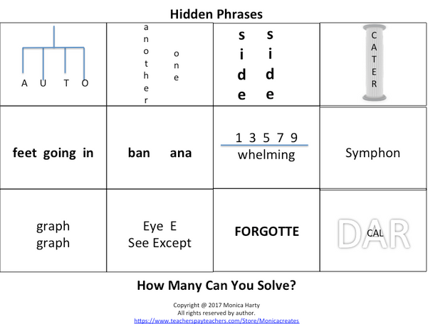 Critical Thinking Activities and Brain Teaser: Wordles