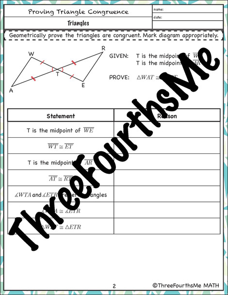 12 Congruent Triangle Proofs