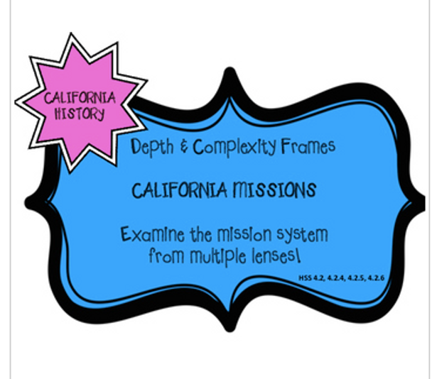 California Missions Depth and Complexity Frames