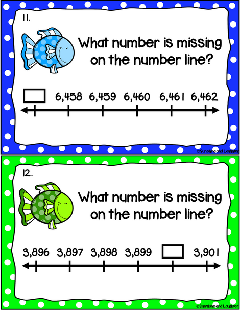 Number Line Scoot - (1,000-9,999)