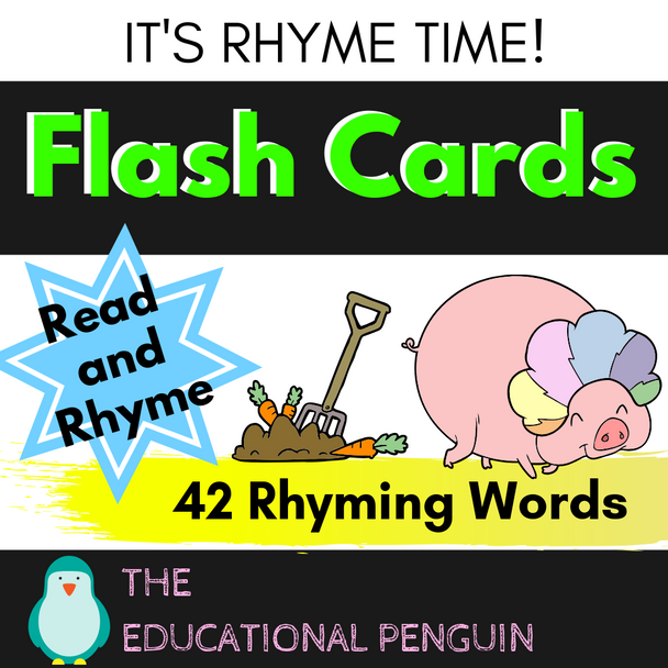 Flash Cards: CVC Word Family 'e' and 'i'