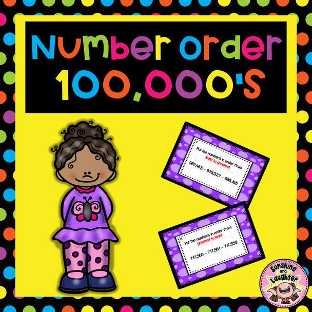 Number Order Scoot - 100,000's