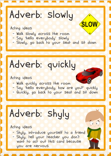 Adverb Acting Game