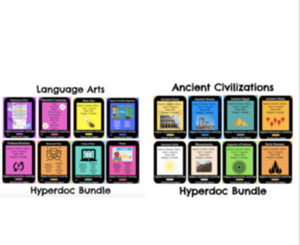 ELA and Social Studies Humanities Hyperdoc Bundle