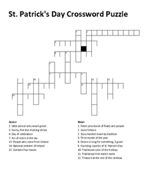 St. Patrick's Day Word Puzzles - FREE