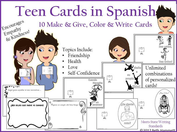 Teen Cards in Spanish