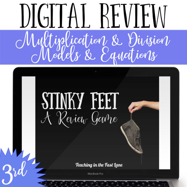 Multiplication and Division Models and Equations Review Game - Digital Stinky Feet