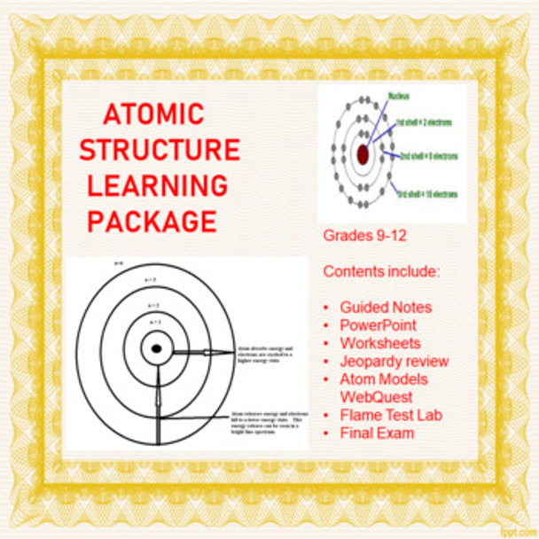 Atomic Structure Learning Activities (Distance Learning)