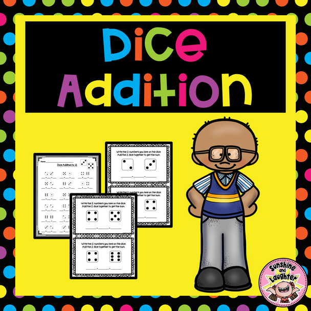 Dice Addition Task Cards - Addition to 12