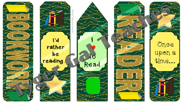 Bookmarks - Green and Gold Theme (Part 2)