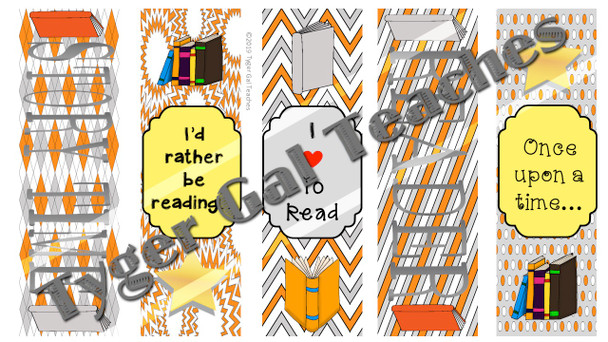 Bookmarks - Orange, White, and Gray Theme