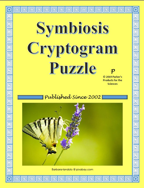 Symbiosis Cryptogram Puzzle (Ideal Emergency Sub Plan!)