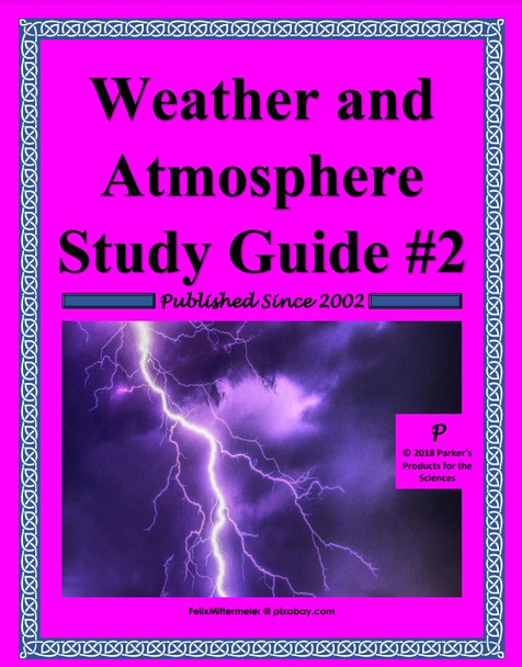 Weather and Atmosphere Study Guide #2 with a Key