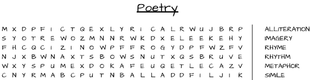 Poetry Word Search