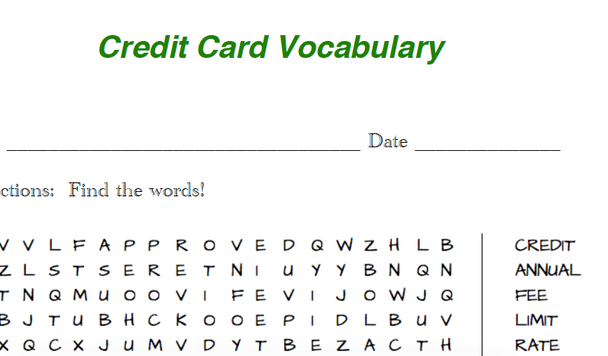 Financial Education Word Searches (7 total)