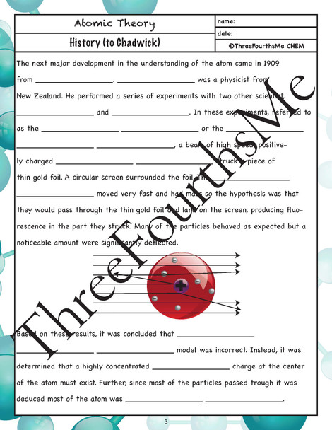 Atomic Theory History Scaffolded Notes