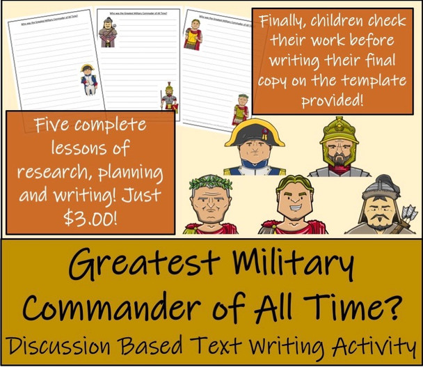 Discussion Based Writing Unit - Greatest Military Commander of All Time?