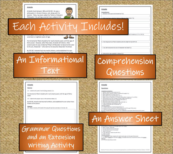 Ancient Greece Close Reading Activity Bundle 5th Grade & 6th Grade