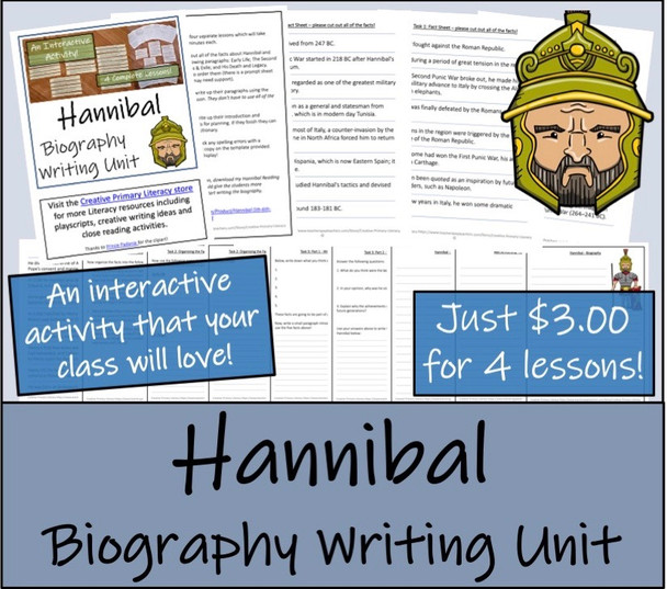 Hannibal - 5th & 6th Grade Biography Writing Activity