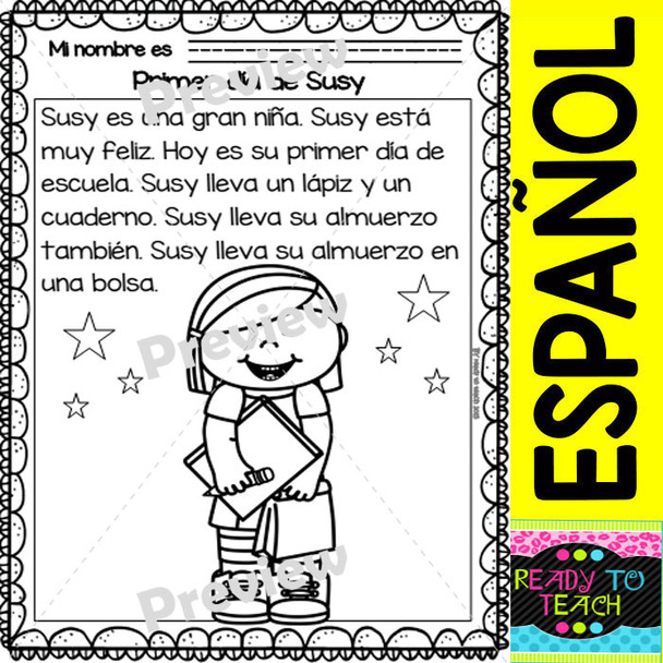 Easy Reading for Reading Comprehension in Spanish - Free Set