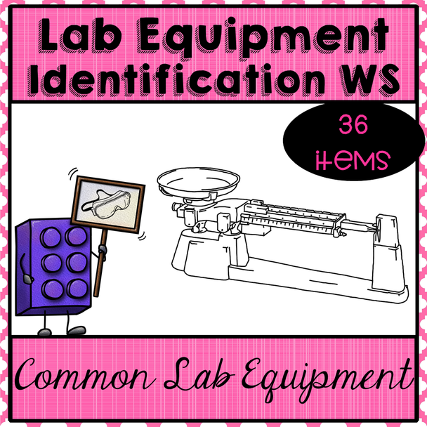 Lab Equipment Identification Worksheets. 36 items!