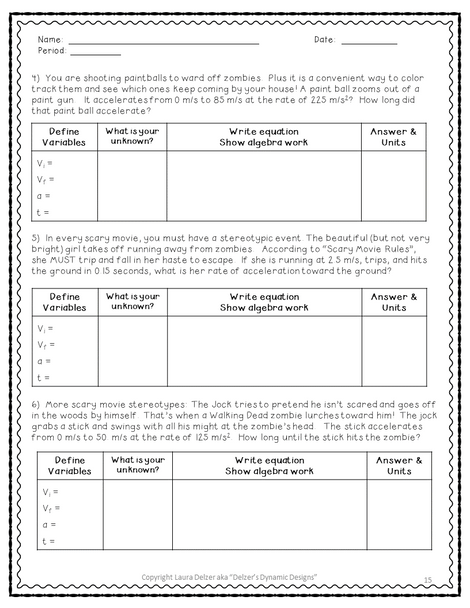 Physics Unit 1 Graphing & 1 D Kinematics: The total bundle!