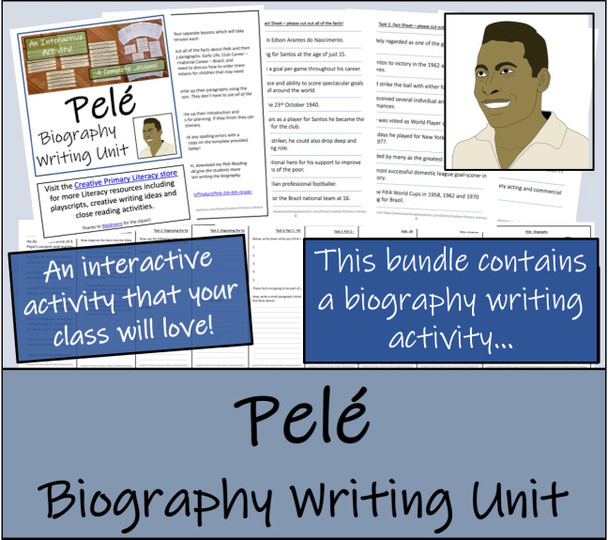 Pele - 5th & 6th Grade Close Read & Biography Writing Bundle