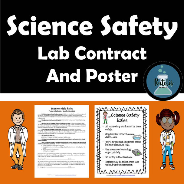 Science Lab Safety Posters With Editable Contract