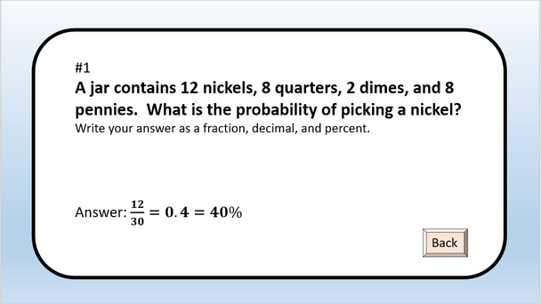 7th Grade Probability Mystery Picture Game