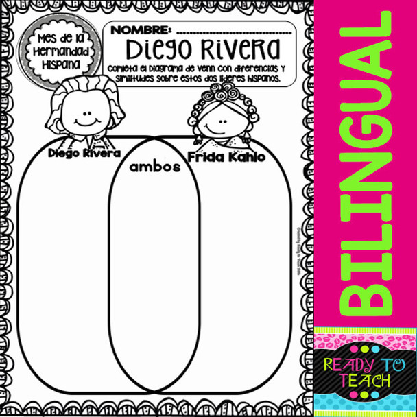 Hispanic Heritage Month - Diego Rivera - Worksheets and Readings (Bilingual)