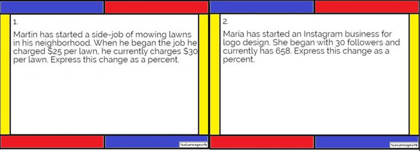 Percent Change and Error - 20 Word Problems - GOOGLE Slides