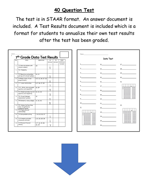 Data Unit - Grade 7 - 7th grade Math TEKS