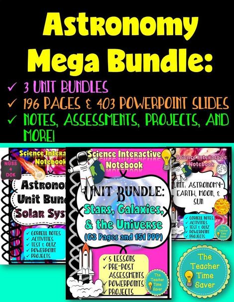 Space Astronomy Interactive Notebook Bundle