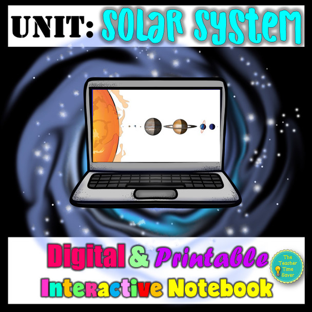 Solar System Space Unit Digital Notebook Bundle