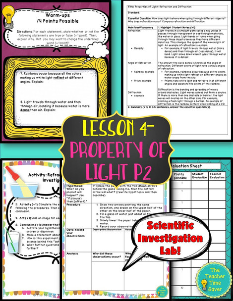 Light and Sound Waves Interactive Notebook Bundle | Physical Science