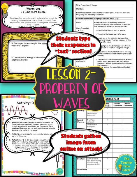 Light and Sound Waves Interactive Notebook Bundle | Physical Science